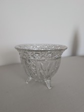 Antique Glass Bowl Bowl Centerpiece Etched Crystal picture