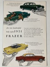 1951 Kaiser Frazer Print Ad Five New Handcrafted Body Styles picture