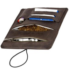Italian Leather Tobacco Pouch for Men - Compact and Stylish picture