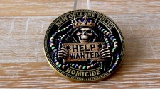 NOLA New Orleans Police Dept Homicide Unit Help Wanted Reaper Challenge Coin picture