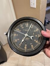 Vintage Chelsea Clock Co Boston U.S Navy Ship 24 Hour Clock, picture
