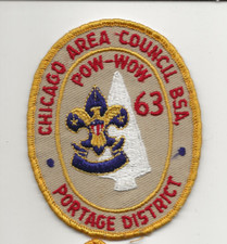 CHICAGO AREA COUNCIL / 1963 POW WOW patch Portage D - Boy Scout BSA A121/B-66 picture