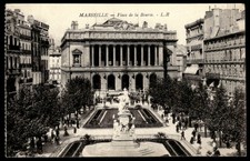 Marseille France Place de la Bourse Postcard Antique Early 1900s French City picture