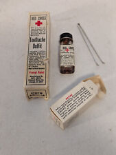 Vintage Red Cross Toothache Outfit  Tweezers, Ointment, Cotton All Original picture