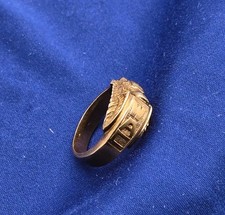 VINTAGE WAC WOMENS ARMY CORPS 10K GOLD EAGLE RING SIZE 5.5 WWII VETERAN picture