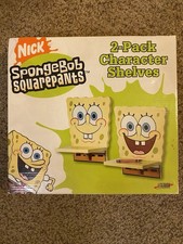 VTG 2004 Nickelodeon SpongeBob SquarePants 2-Pack Character Shelves NIB picture