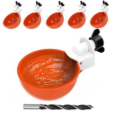 Chicken Automatic Waterer Cups, 6pcs Large Water Feeder for Poultry Caring picture