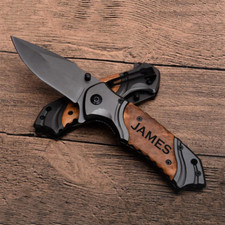 Personalized Laser Engraved Pocket Knife, Great Gift Idea for Boyfriend, Husband picture