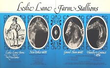 Leslie Lane Farm Stallions New Yorker Grand Slam Michigan Vintage Print Ad 1977 picture