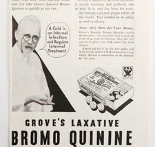 1934 Grove's Laxative Bromo Quinine Advertisement Medical Ephemera  picture