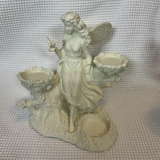 PartyLite Ariana's Garden Fairy Statue 3 Tea Light Candle Holder #P7298 Not Used picture