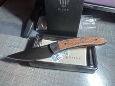 Kizer Momo XL V4663M2 Stainless Drop Point Manual Liner Lock Black And Orange picture