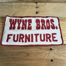 Vintage 40s 50s Chain Stitch Wyne Bros Furniture Work Jacket Patch 10.5x5.5 picture