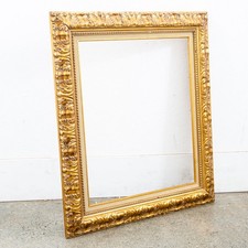 Antique Frame Picture Wall Framed Felt Gold Gilt Brass Art Floral 27.5x31.75 picture