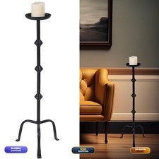 Mumufy 32 in Metal Candlestick Floor Candleholder Candelabra Black picture
