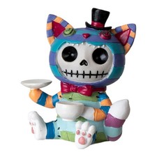 PT Furry Bones Cheshire Cat Skull Resin Mini Figure picture