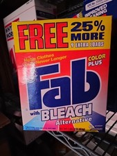 New Old Stock Vintage Fab With Bleach Alternative Color Plus 42 Loads... picture
