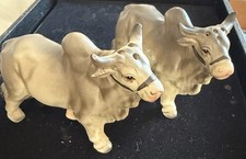 Vintage Victoria Ceramics Brahma Bull Salt and Pepper Shakers Japan picture