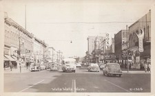 RPPC Walla Walla Washington WA Main Street Downtown Photo Postcard 5A picture