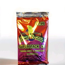 LOT OF 10 Mighty Morphin Power Rangers Super Pack #1 1995 Trading Cards  picture