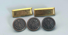 WWII British Made Army 2nd Lieutenant Insignia Pins Set & Buttons by J.R. Gaunt picture