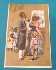 ANTIQUE VICTORIAN TRADE CARD BLACK AMERICANA HIGGINS SOAP picture