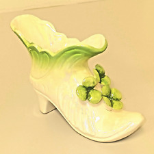 Norcrest Ceramic Slipper PR-16H Green Clovers picture