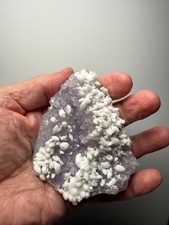 Attn Collectors Amethyst with Snow White Calcite from Guanajuato, Mexico- RARE picture