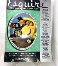 ESQUIRE MAGAZINE FOR MEN / GENTLEMEN JUNE 1940 With Risque Fold Outs. Great Cond picture