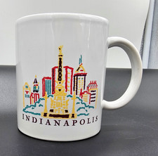 Vintage Indianapolis Indiana Souvenir Coffee Mug City Skyline Monument Graphic picture