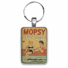 Mopsy #14 SEXY BIKINI Cover Key Ring or Necklace Classic Good Girl Humor Comic picture