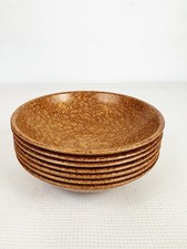 Vintage Boltalite Faux Wood 6” Melamine Bowls Set of 7 Retro Made In USA picture