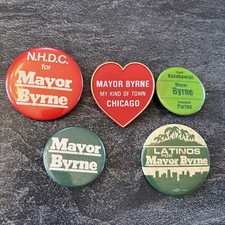VINTAGE CHICAGO MAYOR JANE BYRNE CAMPAIGN BUTTONS - LOC K picture