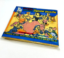1969 Disney Snow White Softie Foam Jigsaw Puzzle Complete Vintage Rare Sealed picture