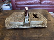 Vintage Occupied Japan 4pc Smoking Set Tray Cigarette Boxes Match Hder Kinkakuji picture