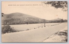 Moose Pond Pleasant Mountain Bridgton Maine Vintage Postcard c. 1910s picture