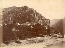 France, La Malène (Tarn) Vintage Albumen Print.  Albumen print 23x31   picture