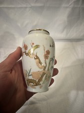 Lefton Canary Bamboo Flowers Vase Hand Painted  Japan  #G picture