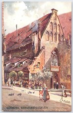 Nürnberg Bratwurstglöcklein Oilette Postcard Charles E. Flower Tuck's Germany picture
