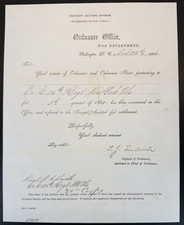 Original Civil War 1864 Ordnance Office Letter 136th New York Volunteers Signed picture