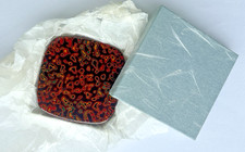 Vintage Japanese Tsugaru Nuri Lacquer Coaster Set Marbled Pattern with Box picture