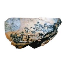 Vtg Painting Wagon Train Dendritic Agate Slab Frontier West Pioneer Signed Art picture