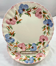 Blue Ridge Floral Luncheon Plate Sweet Pea? Set of 2 Southern Potteries 9.5