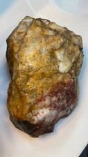 Large Beautiful  Quartz Red , White and Caramel Colors  10