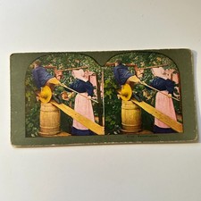 Eavesdropper Nemesis The Goddess of Revenge Antique Stereoview Card 5H6-4 picture