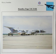 Handley Page Victor Picture Original Vtg Aircraft Info Collector Card     picture