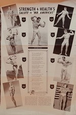 Vintage Strength & Health poster - Salute to Mr. Americas - Gay interest picture