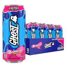 Ghost Bubblicious Cotton Candy Energy Drink 12 Cans 16oz Discontinued picture
