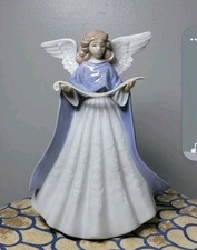 Lladró Angel Tree Topper Lavender Scroll Retired 1991 w/ Box picture