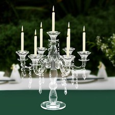Crystal Candelabra Candlestick 7-arm Candle Holder Wedding Birthday Party Gift picture